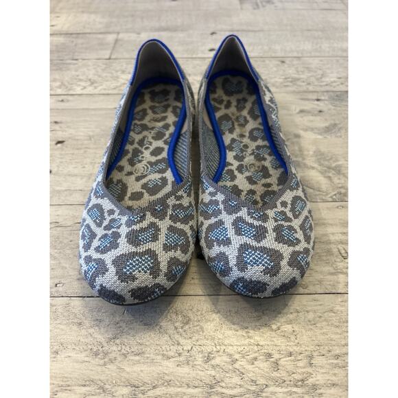 Rothy’s Classic Spotted Round Toe Leopard Animal Print Slip On Ballet Flats 8 - Picture 1 of 7